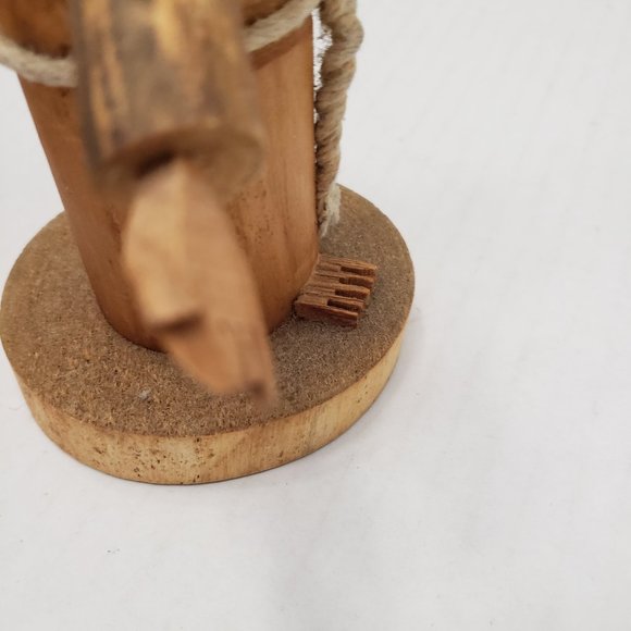 Pete Ortega Carved Wood Wooden Sculpture Signed Fiure Fold Art - Picture 12 of 16